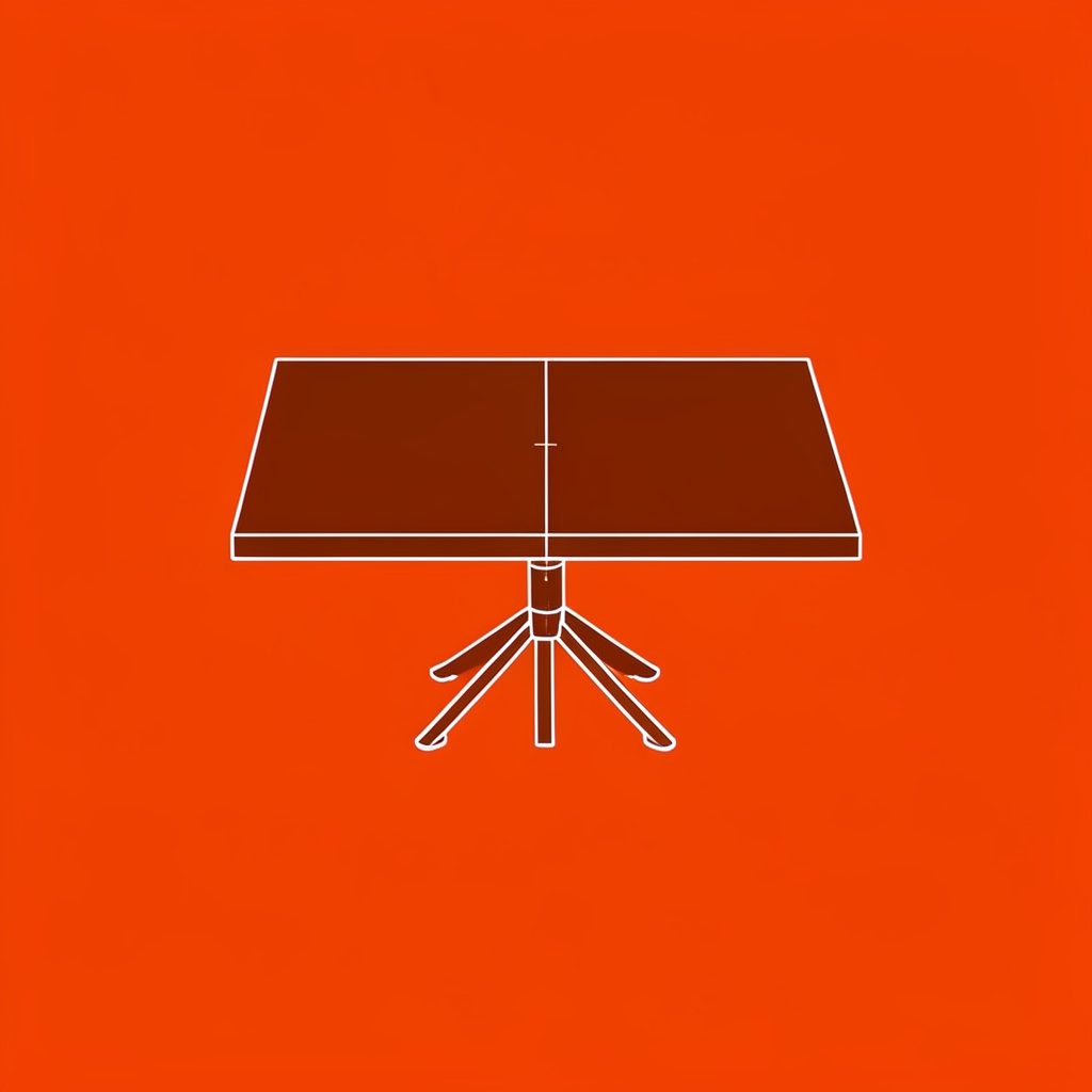 Small icon of a board table in dark brown